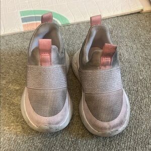 Cat & Jack Pink and Gray Slip-On Sneakers with Cushioned Insole